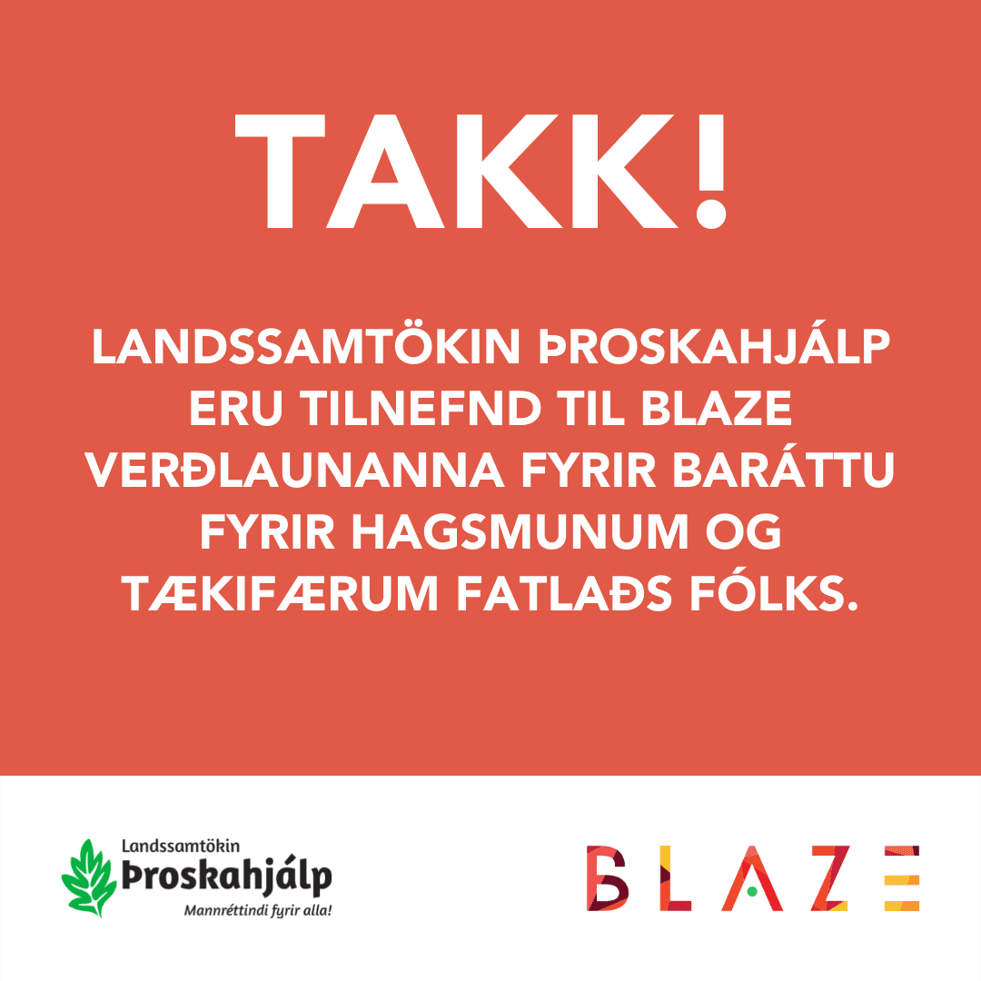 Þroskahjálp tilnefnd til Blaze verðlaunanna