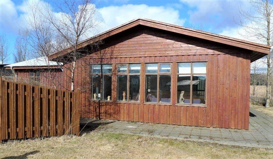 mynd af Daðahúsi á Flúðum, orlofshúsi Þroskahjálpar