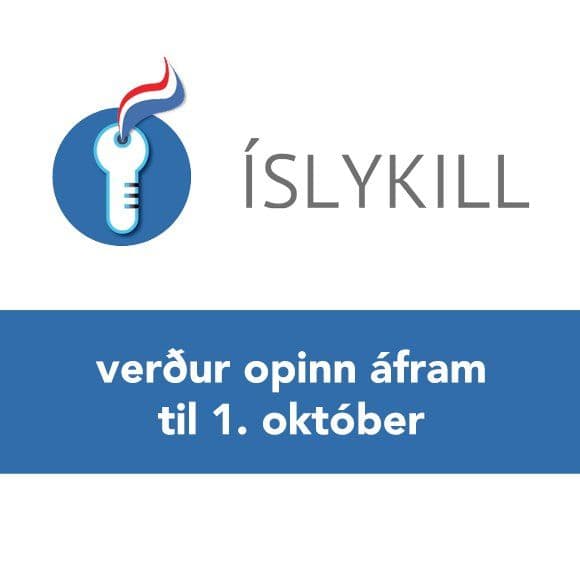 Íslykillinn opinn áfram til 1. október