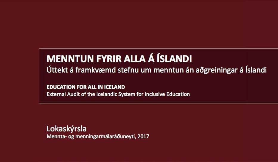 Lokaskýrsla Evrópumiðstöðvar um menntun fyrir alla á íslensku