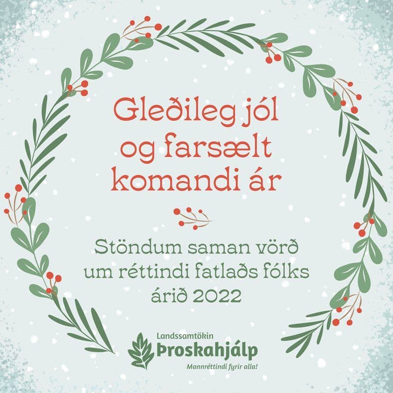 Opnunartími Þroskahjálpar um hátíðirnar