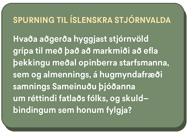 Spurning frá Þroskahjálp til nefndar um Samning sameinuðu þjóðanna um réttindi fatlaðs fólks