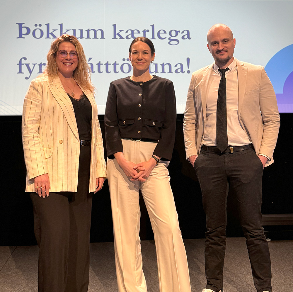 Jarno, er lengst til hægri á myndinni en ásamt honum eru þær Helga Kristín Gestsdóttir frá Ráðgjafar- og greiningarstöð og Katarzyna Kubiś frá Þroskahjálp sem báru hitann og þungann af skipulagningunni.