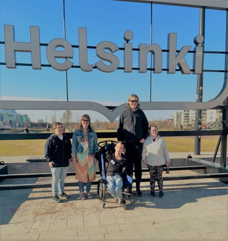 Sérfræðihópur Inclusion Nordic sem kom saman í Helsinki Finnlandi. Á myndinni má m.a. sjá Hauk Guðmu…