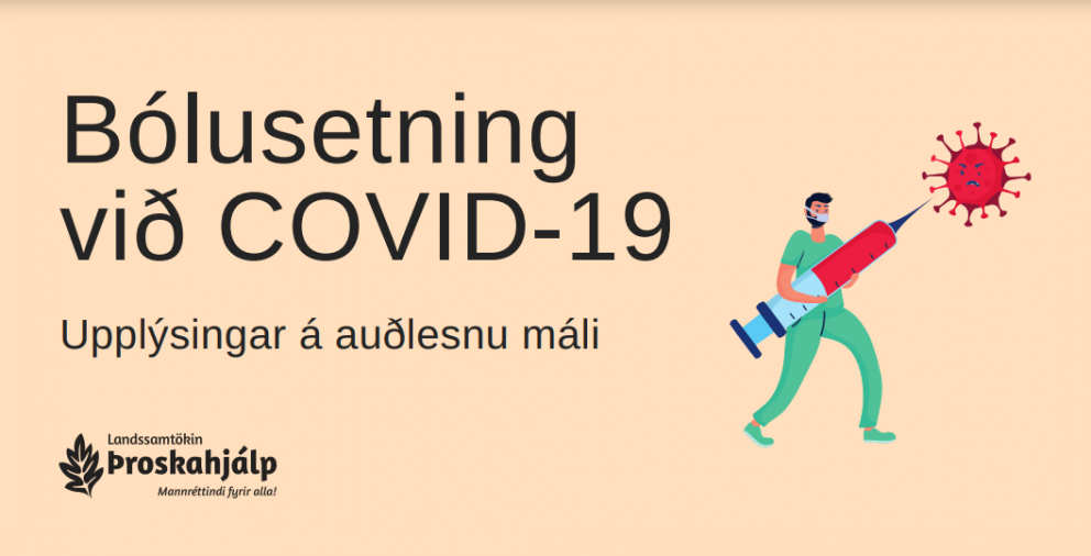 Upplýsingar um COVID bólusetningu á auðlesnu máli