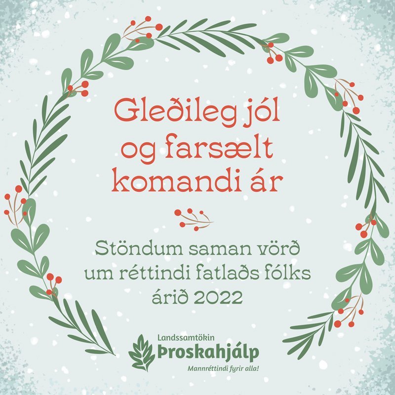 Opnunartími Þroskahjálpar um hátíðirnar