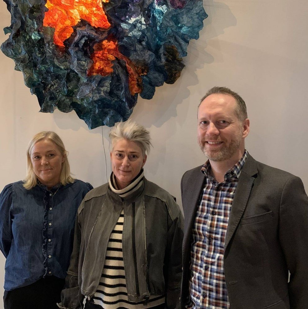 Unnur Helga Óttarsdóttir og Sara Dögg Svanhildardóttir, starfsmenn Þroskahjálpar og Guðmundur Ingi G…