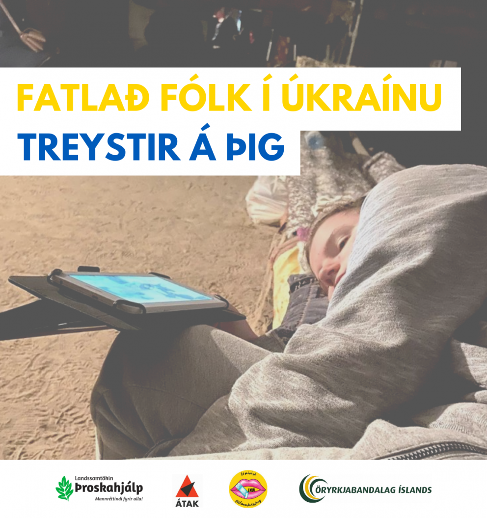 Siðmennt styrkir söfnun fyrir fatlað fólk í Úkraínu