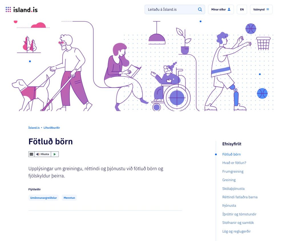 Upplýsingatorg opnar á Island.is. Tímamót í þjónustu við aðstandendur fatlaðra barna