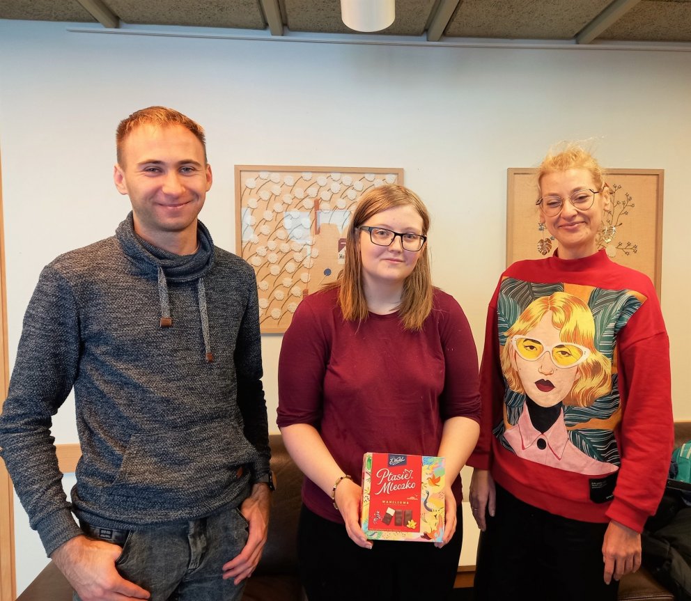 Á myndinni eru Nikolas, Sunna Dögg og Natalia.