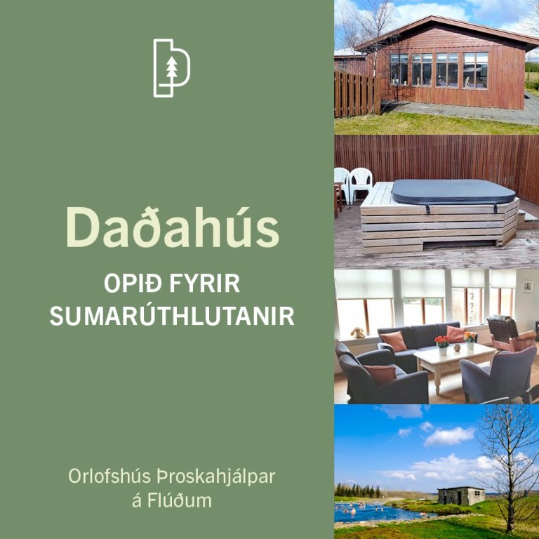 Daðahús: opið fyrir sumarúthlutanir 2023