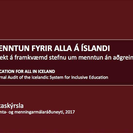 Lokaskýrsla Evrópumiðstöðvar um menntun fyrir alla á íslensku