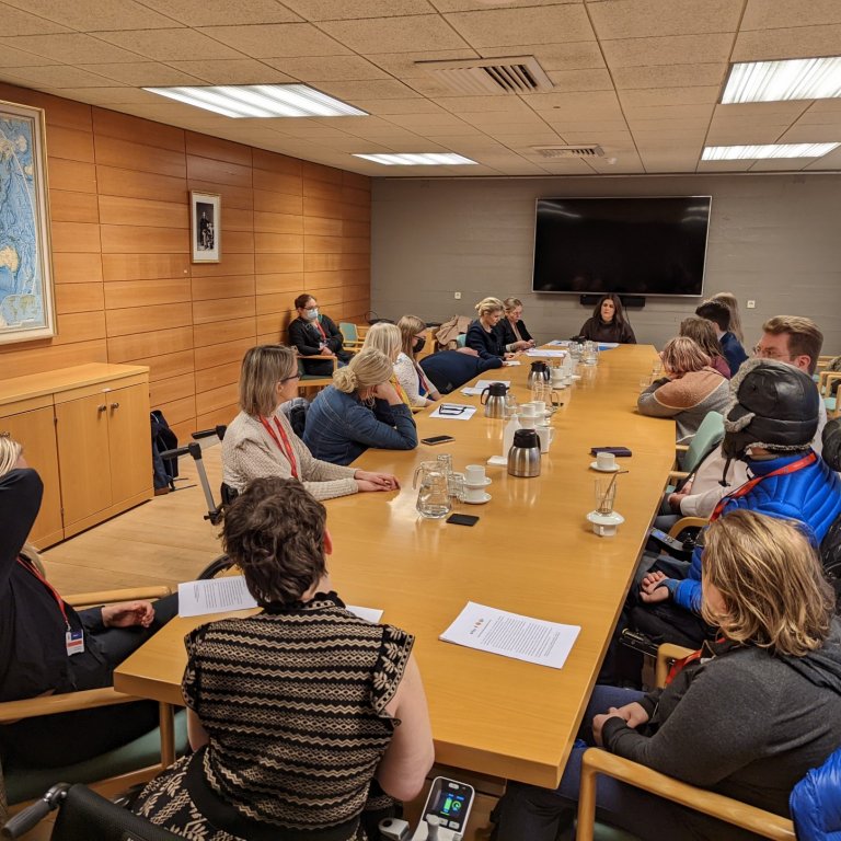 Fulltrúar Þroskahjálpar, Átaks, Tabú og ÖBÍ á fundi í utanríkisráðuneytinu.