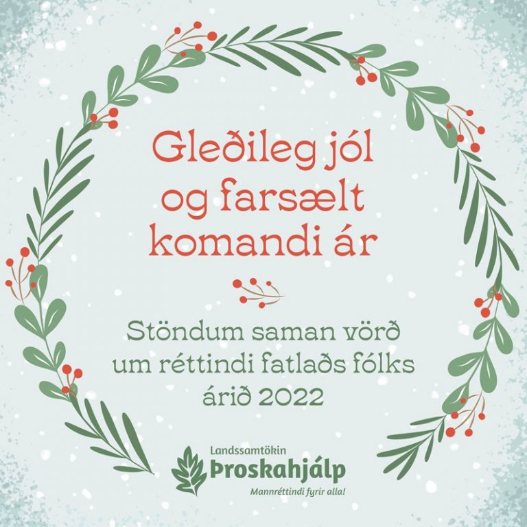 Opnunartími Þroskahjálpar um hátíðirnar