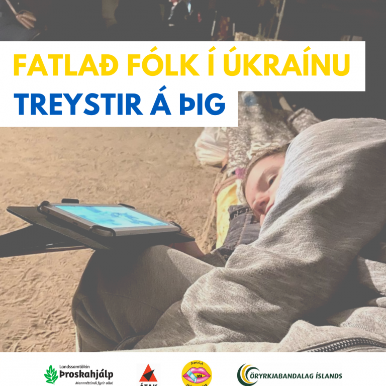 Siðmennt styrkir söfnun fyrir fatlað fólk í Úkraínu